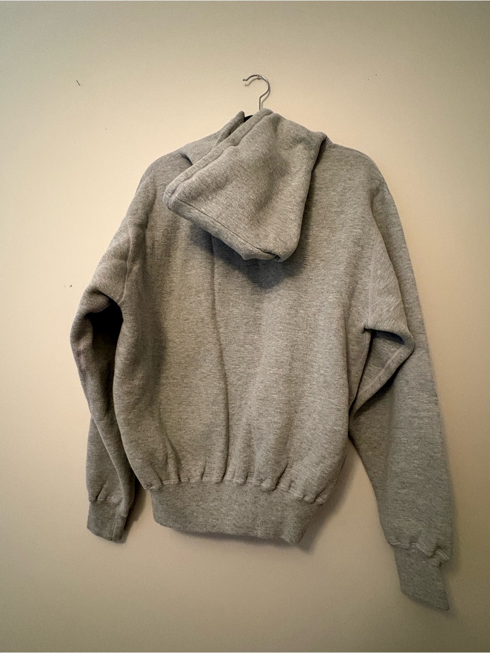 Vintage 90s Polo Ralph Lauren Rugby Polo Bear Heather Grey Hoodie — Size M - Picture 6 of 10